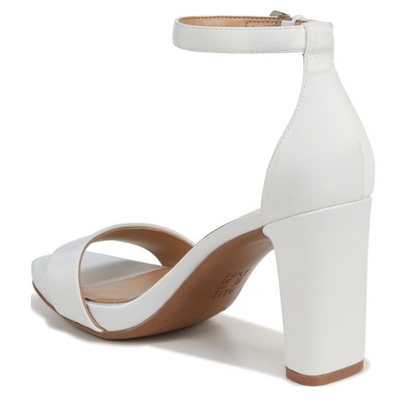 Naturalizer White Block Heel Sandals - Picture 6 of 8